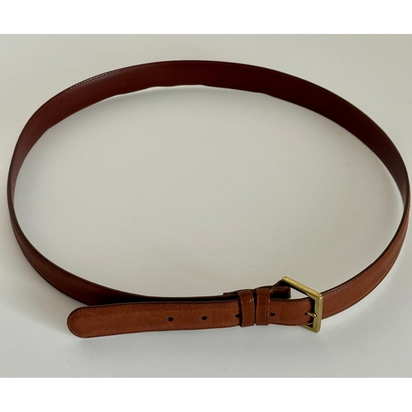 Men's Coach #7600 Belt Brown Leather Glove Tanned Cowhide Brass Buckle Size 40" - Picture 10 of 10